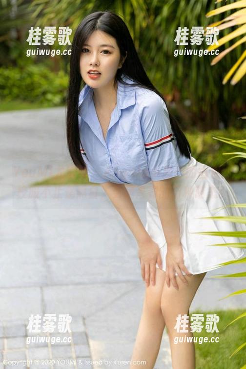 YouMi尤蜜荟 - Angela小热巴的图包：校服不止是黑白，更是青春的万种萌态！